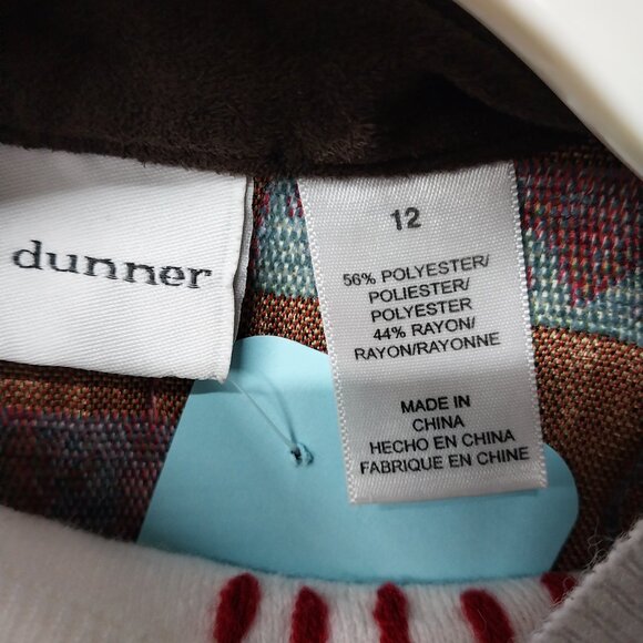 3734 Size Large Alfred Dunner Upcycled Zip up Vest with Denim Applique. - Picture 6 of 6